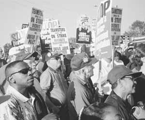 Photo of strikers rally