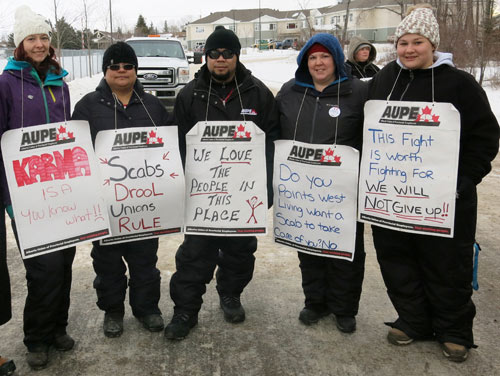 Health care workers locked out by Points West Living senior residence in Cold Lake, Alberta