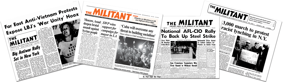 collage of militant covers